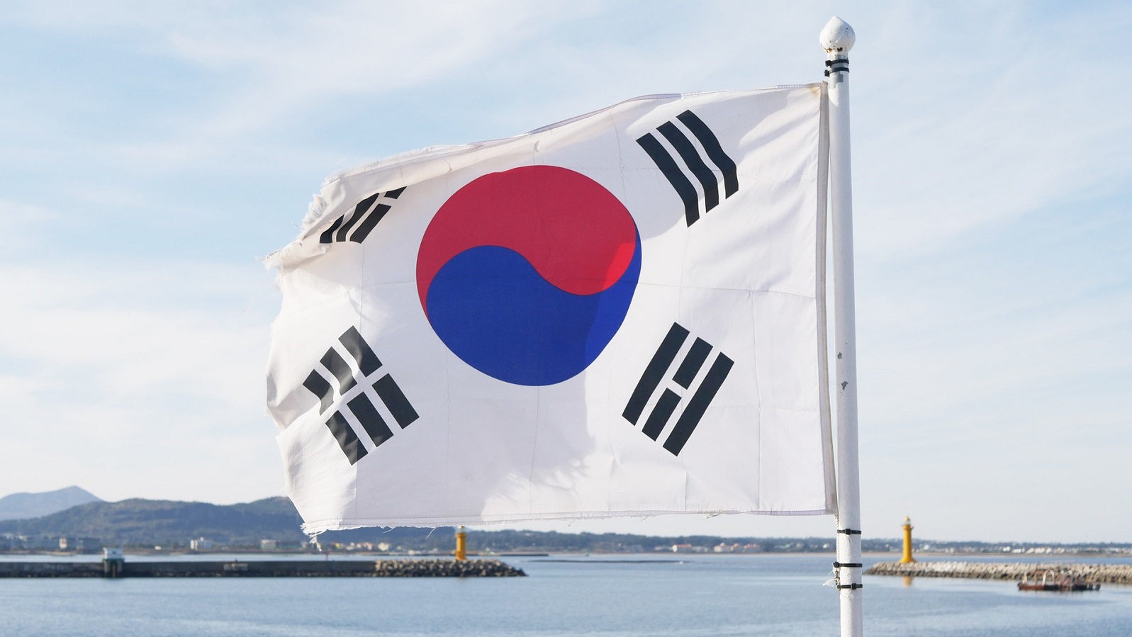 Корея санкции рф. Флаг Кореи. Республика Корея и Россия. Флаг Южной Кореи фото.